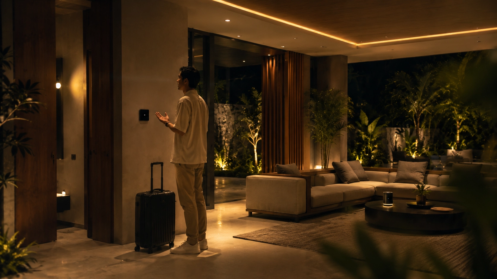 Guest asks the AI in their own language: "What's the Wi-Fi password?" — the space answers